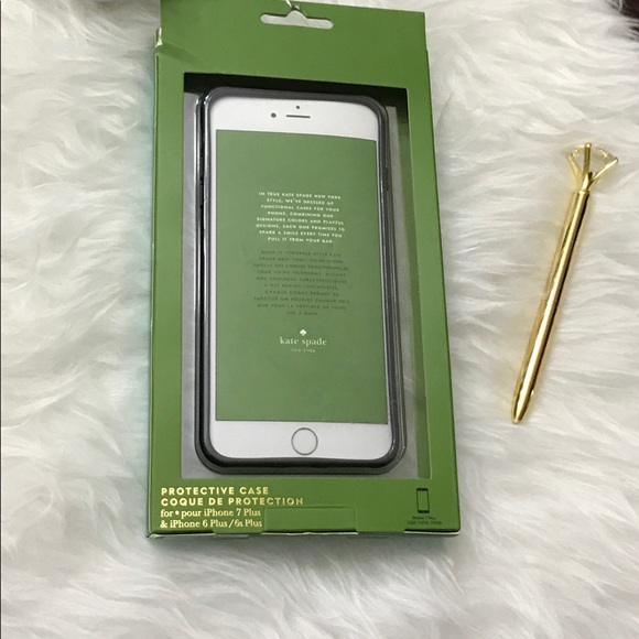 Kate Spade Hardshell Case Black w/ Dots -NWT - Picture 5 of 6